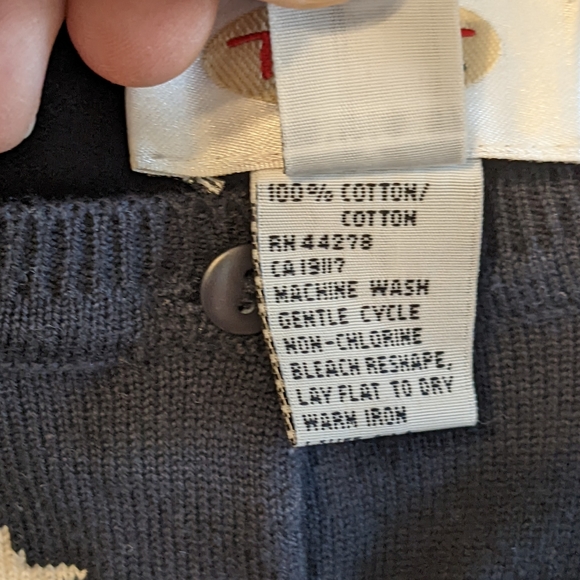 Talbots Navy Blue Flag Star Sweater NWOT - Picture 6 of 6